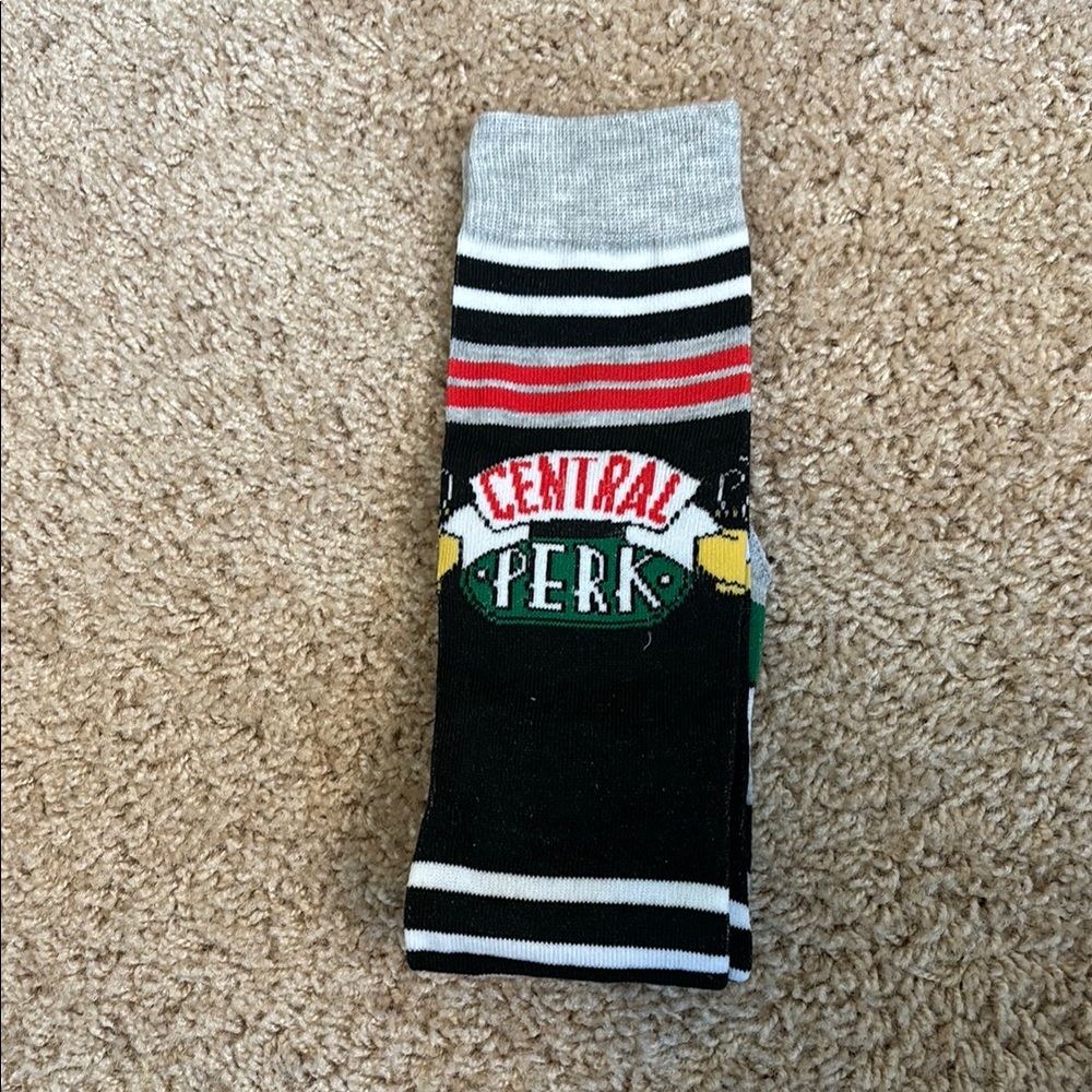 From the show Friends -Central Perk Striped Socks